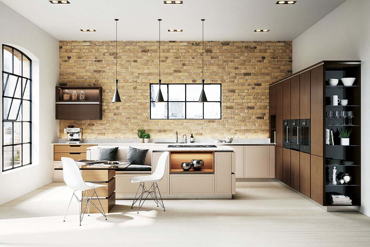 L shaped kitchen