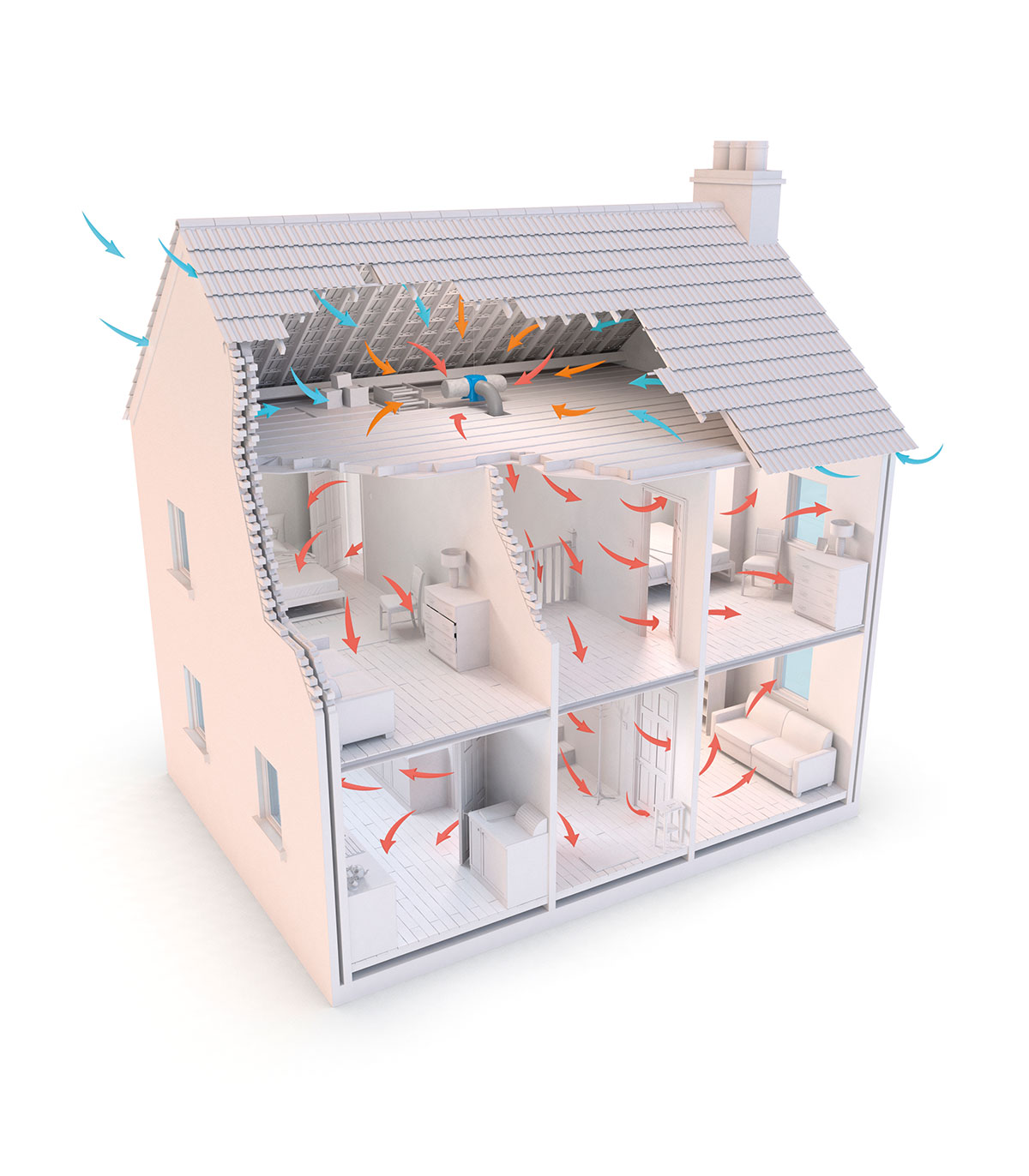 The system can clean your home's air
