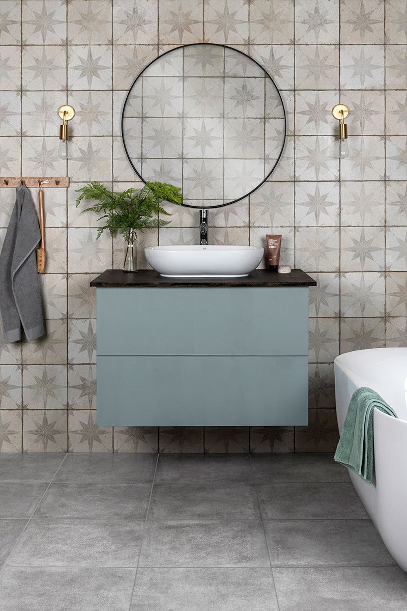 Star pattern wall tiles