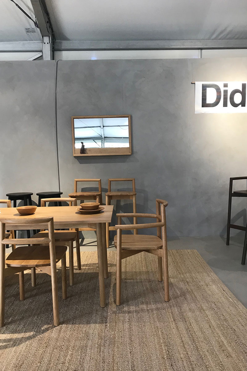 wooden dining table and chairs Didier