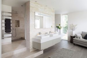 An broken-plan master suite