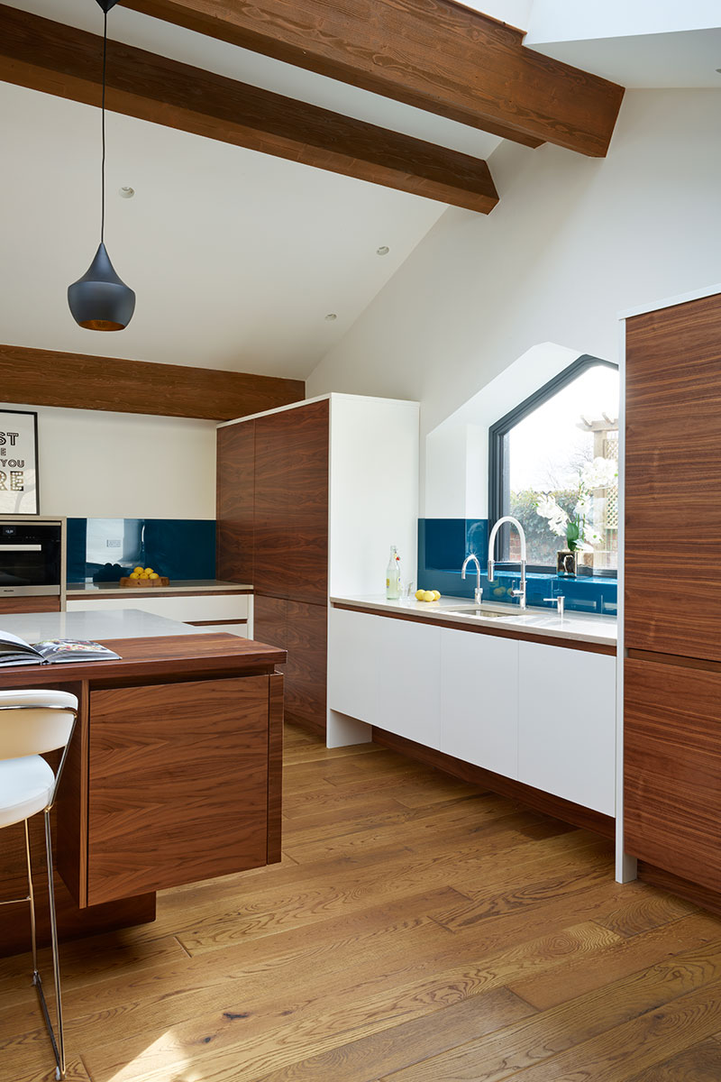 A large kitchen extension in a gorgeous barn conversion