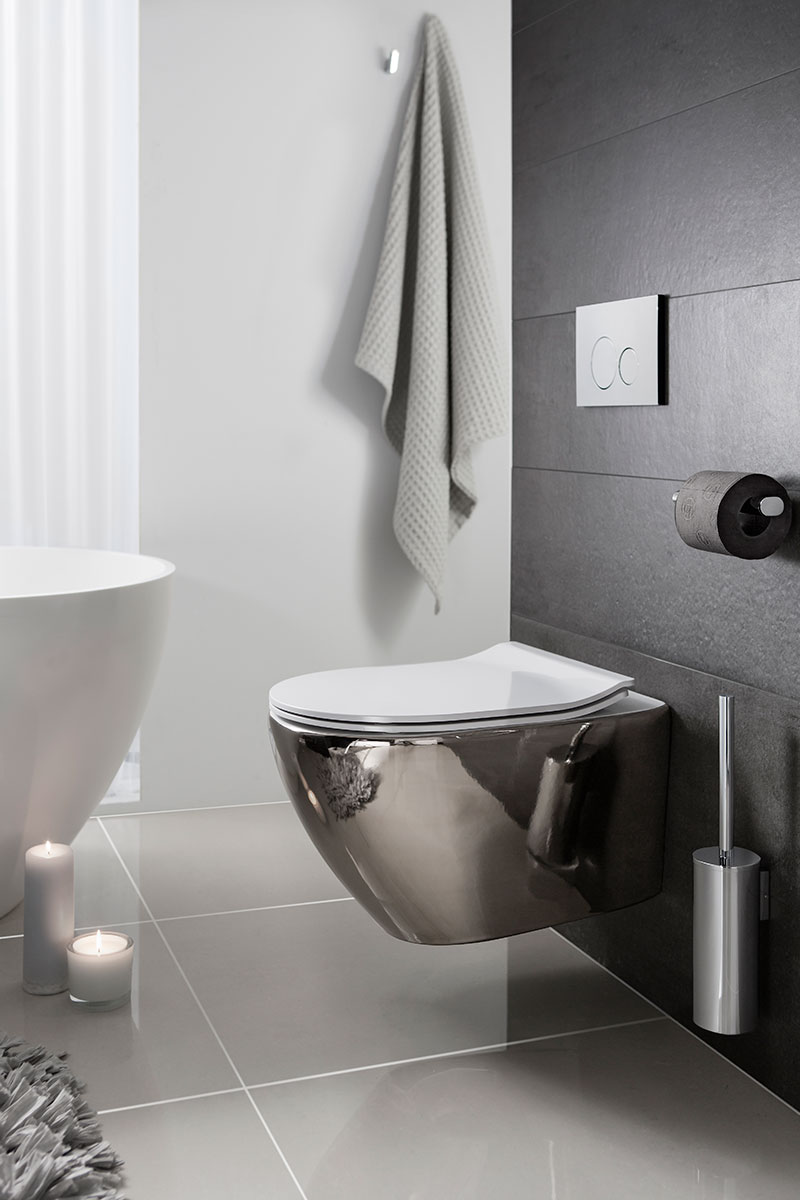 Chrome toilet