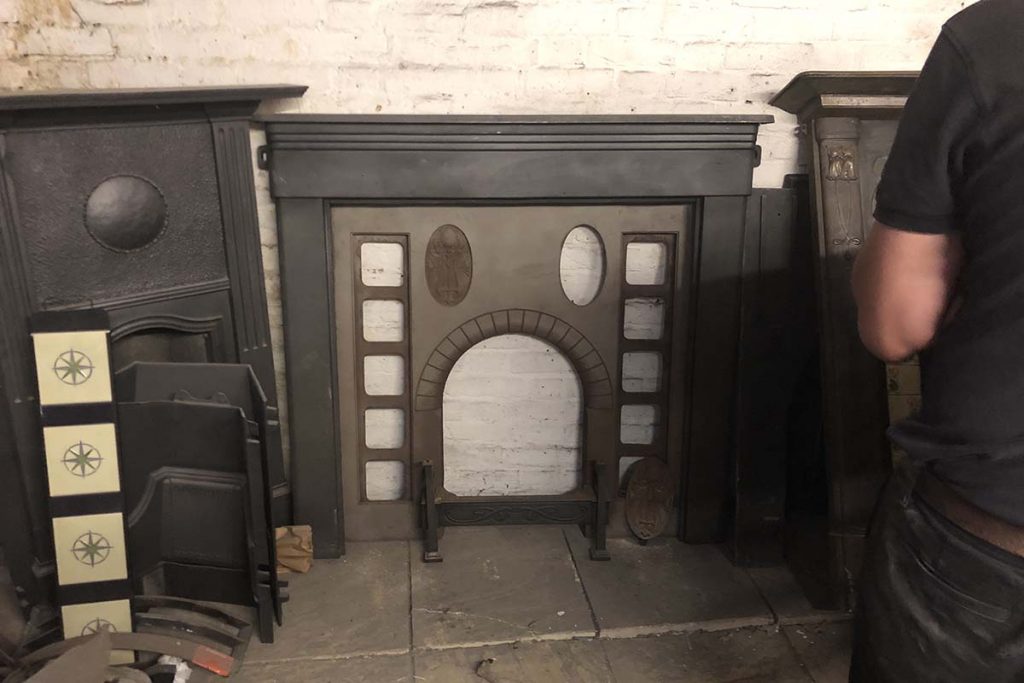 a fireplace surround