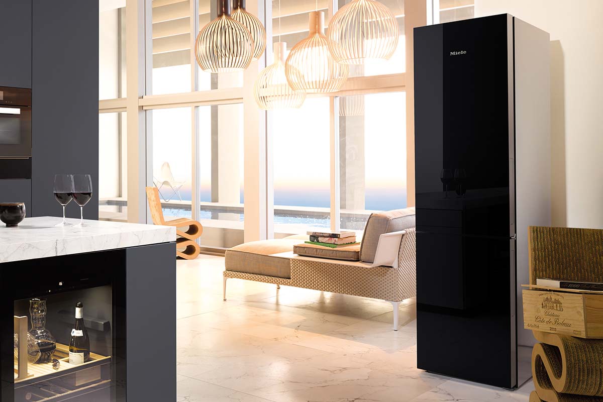 The sleek fridge freezer