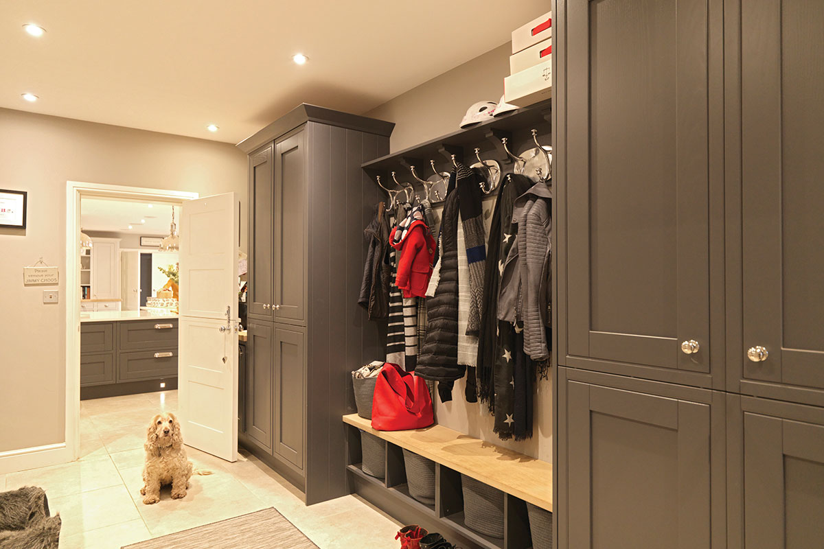 Boot room with coak rack
