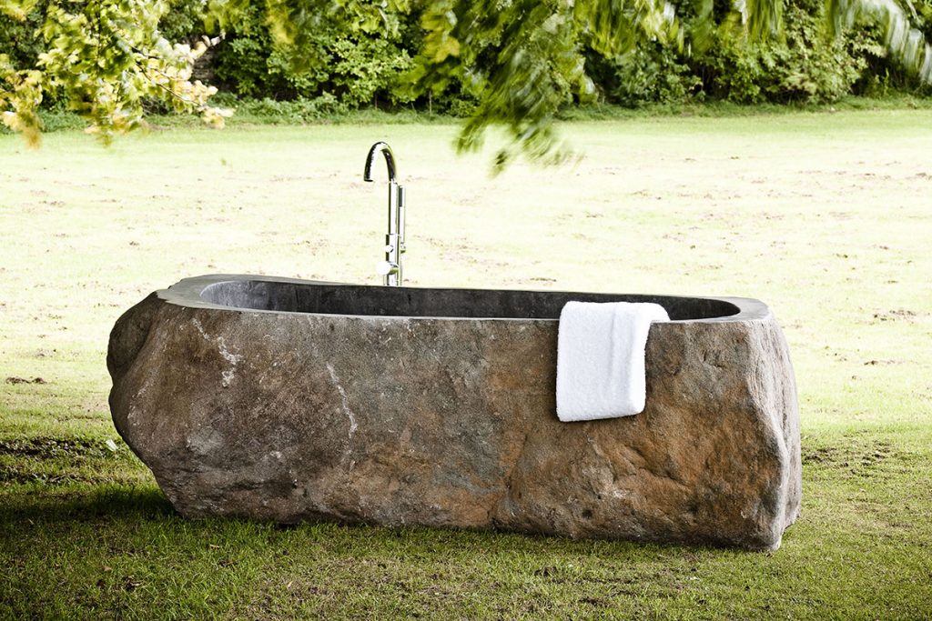 a stone tub