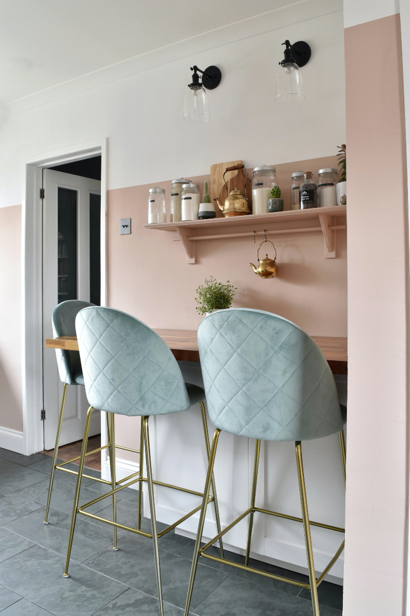 Mint green stools