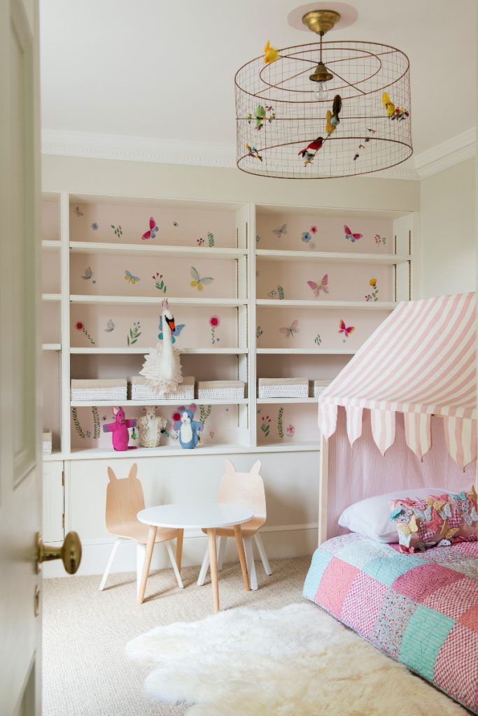 cute pink children's bedroom design