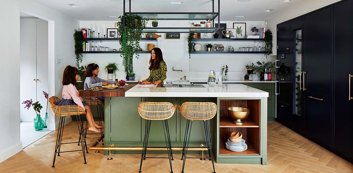 We love this pale green kitchen from a past project