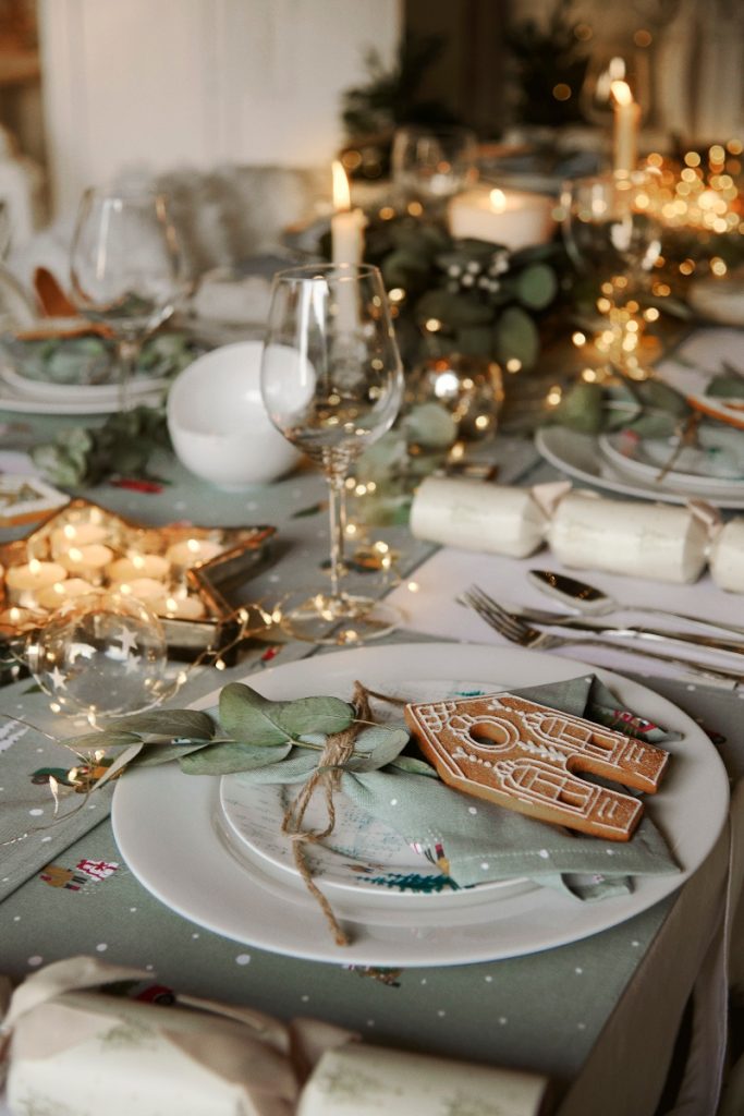 Christmas tablescaping ideas with textiles from Sophie Allport