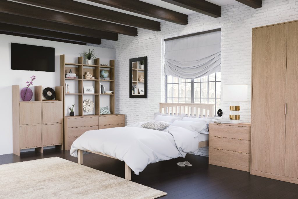 Modern rustic bedroom