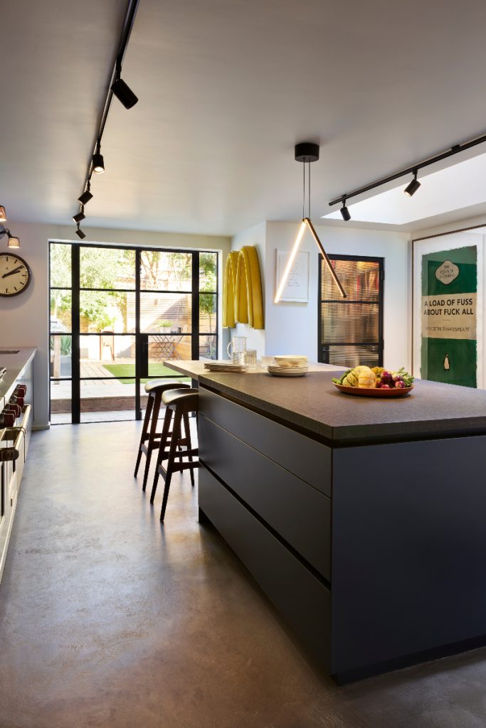 industrial style roundhouse kitchen