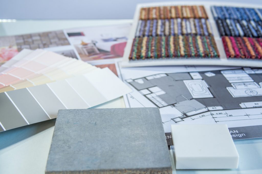 a design moodboard for a renovation project