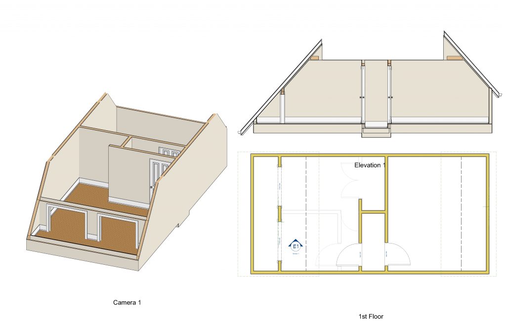 the plans for an upstairs renovation
