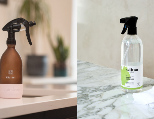 a selection of sustainable cleaning products
