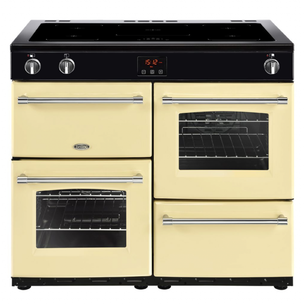 a large cream-coloured electric range cooker