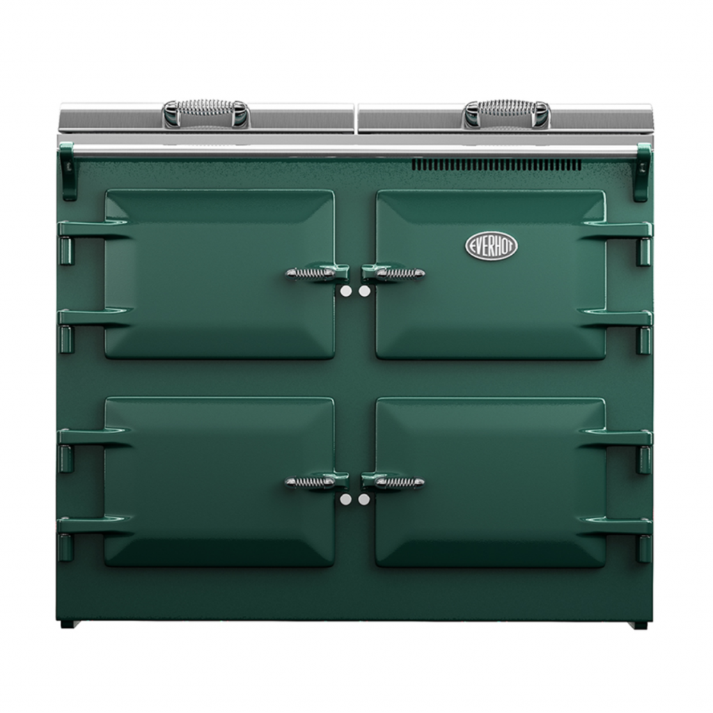 the Everhot 110i stove in dark green