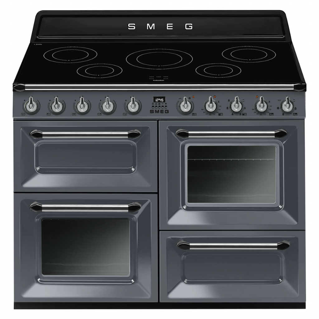 a large anthracite electric range cooker