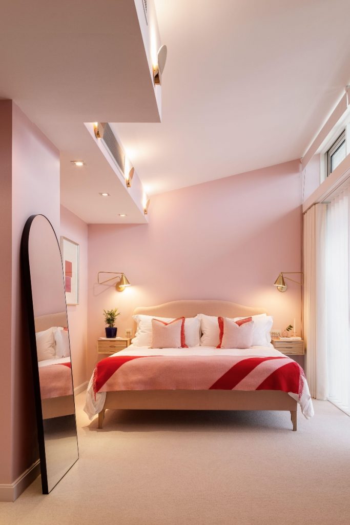 Dusky pink bedroom