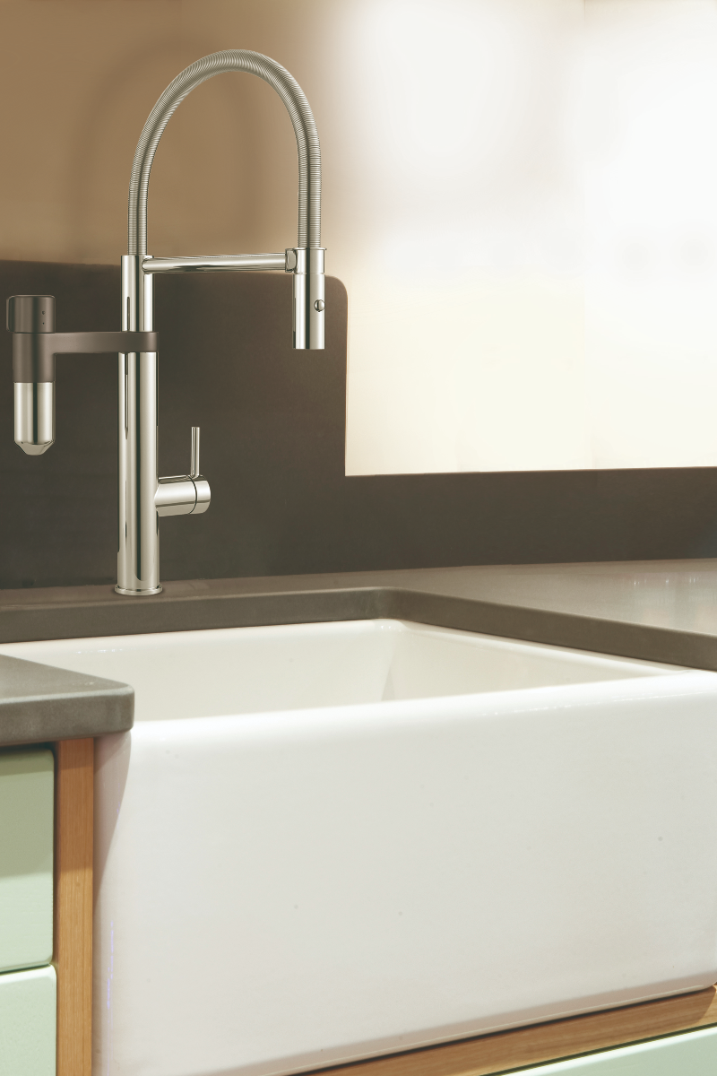 Belfast Sink Ideas Why You Need One In Your Kitchen Or Bathroom   Franke Belfast VBK 710 Ceramic Sink Pictured With The Vital Semi Pro Filter Tap 