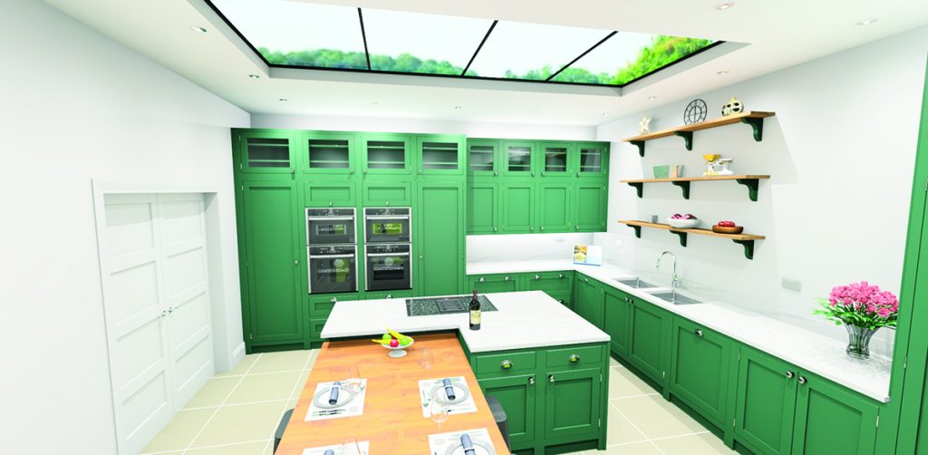 a green design for cabinetry