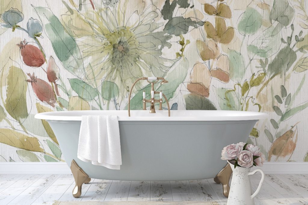 30 Beautiful Bathroom Wallpaper Ideas