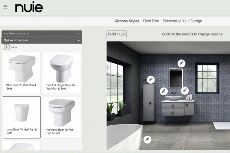 Virtual bathroom design tools for an amazing space