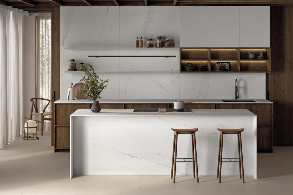 Marble-effect worktops