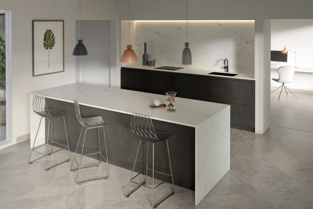 Marble-effect worktops