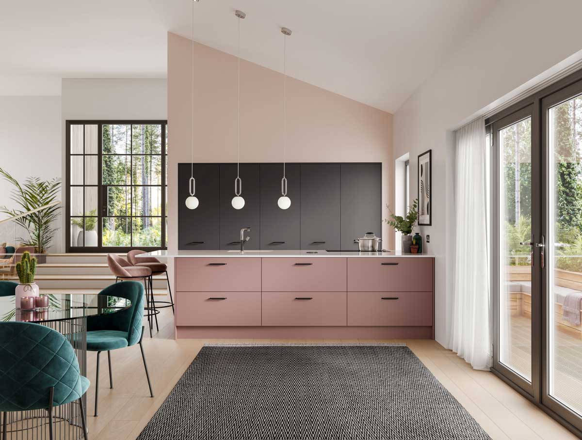 pink kitchens