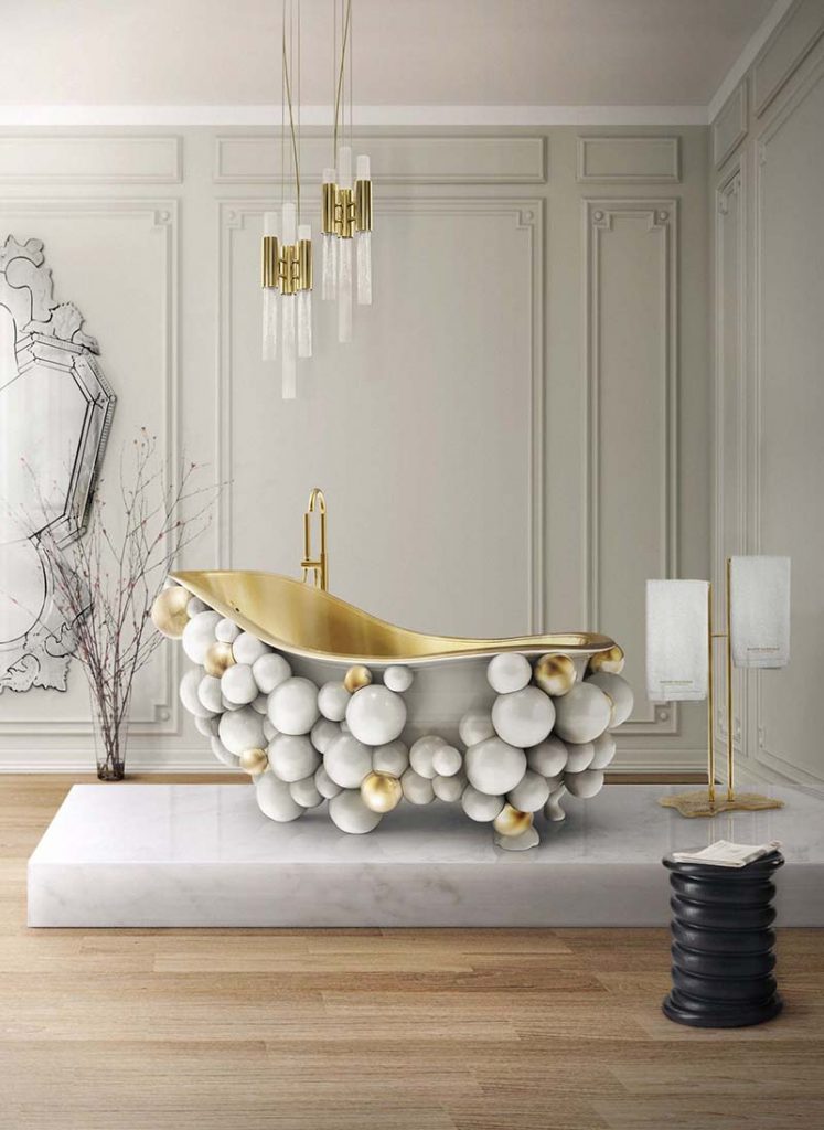 statement ceiling lights with bath