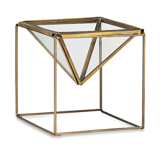 a geometrical brass plant holder rated one of the best brass products