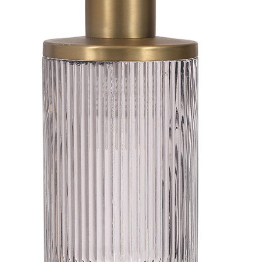 a brass and fluted glass soap dispenser rated one of the best brass products