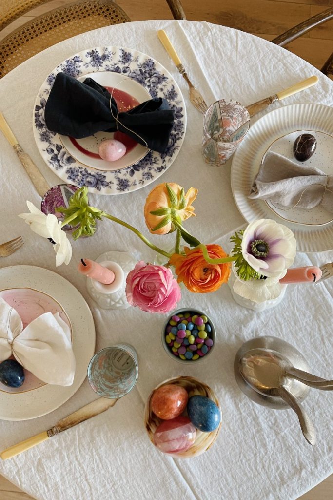 spring table setting inspo