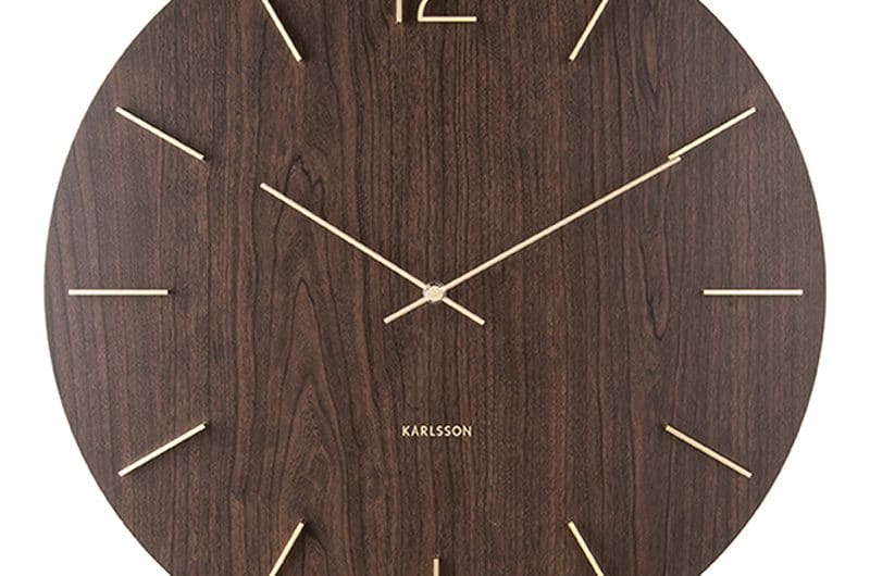 dark brown interiors clock