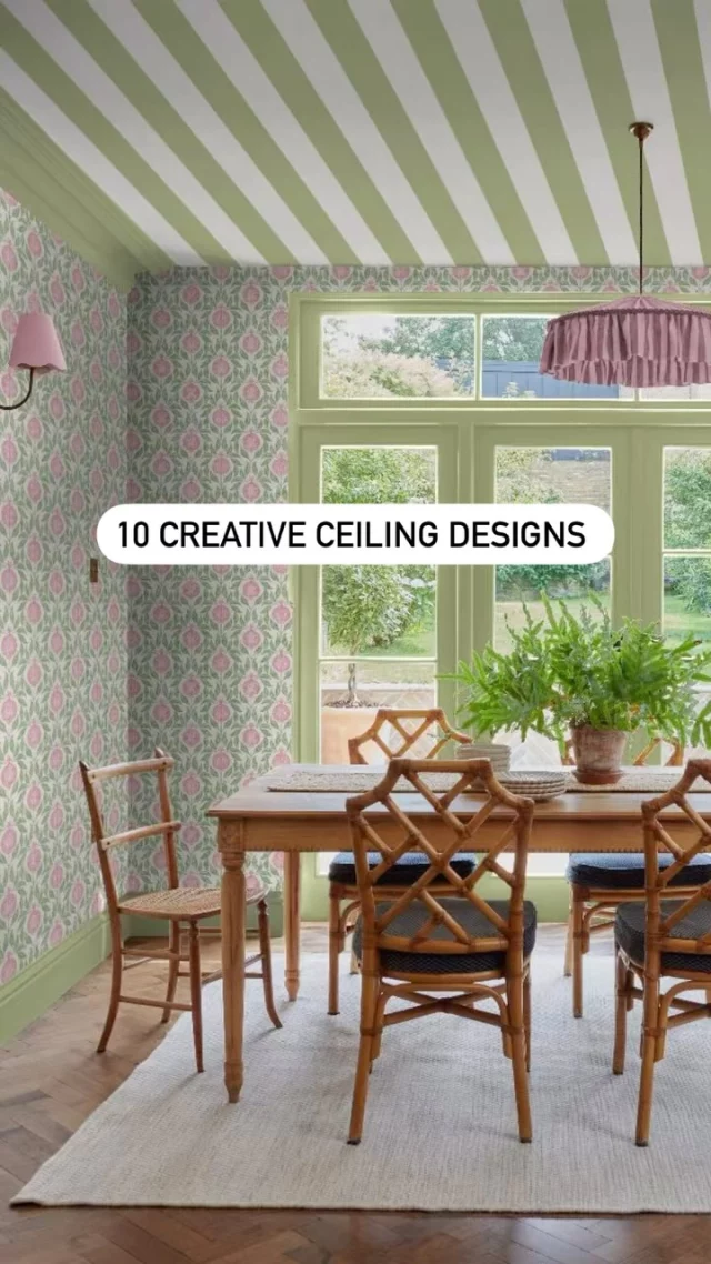 When’s the last time you looked up? 👀

If your kitchen-living-diner still has a plain white ceiling, you’re missing a huge design opportunity! From bold wallpapers and playful paint pops to textured plasterwork and statement panels — it’s time to think beyond the basics. 

Whether you’re planning a full renovation or just craving a quick refresh, your fifth wall is the ultimate secret weapon to instantly elevate your space! ✨

📷:
1. @grahamandbrown 
2. @martinmooredesign 
3. @crownpaintsuk 
4. @hoviaofficial 
5. @benjaminmooreuk 
6. @rebelwalls 
7. @fenwickandtilbrook 
8. @dunelmuk 
9. @littlegreenepaintcompany 
10. @houseofhackney 

#ceilingdesign #ceilingart #ceilingdecor #renoproject #renovationuk #renovationideas #renovationinspo