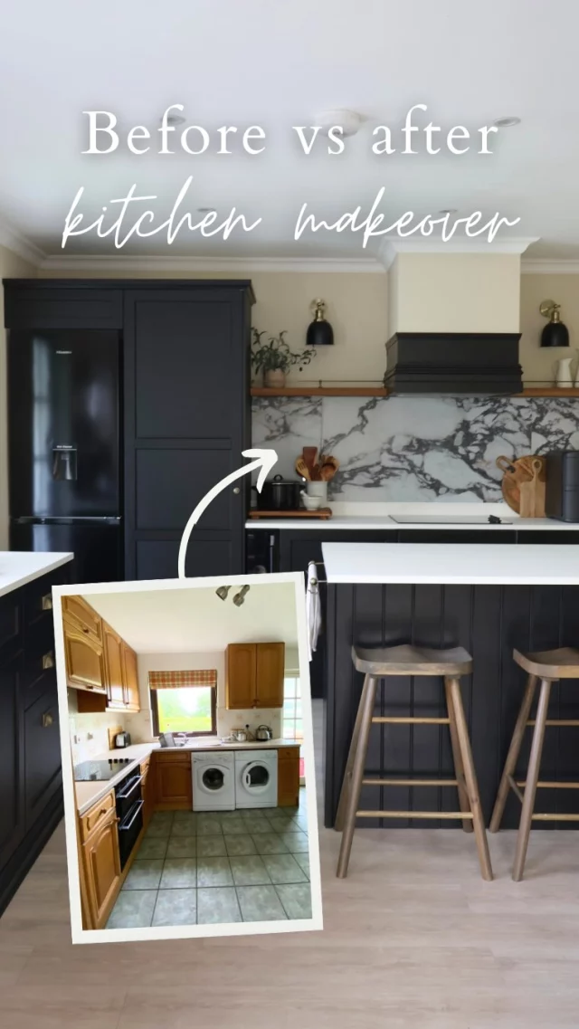 When looking at Courtney’s kitchen, you wouldn’t believe that there once used to be dated wood cabinetry with cream countertops in a dark, north-facing room. 🏡

Now, it is the perfect blend of modern and classic, with Shaker-style units, antique brass hardware, wood-effect flooring, and a deep-vein marble-effect splashback, which steals the show! 

To find out more about this kitchen makeover, head over to the link in our bio. ✨

#kitchenbeforeandafter #kitchentransformation #kitchendesign #kitchenrenovation #kitchenrenovationideas #kitchenrenouk #kitcheninspo #kitcheninspiration