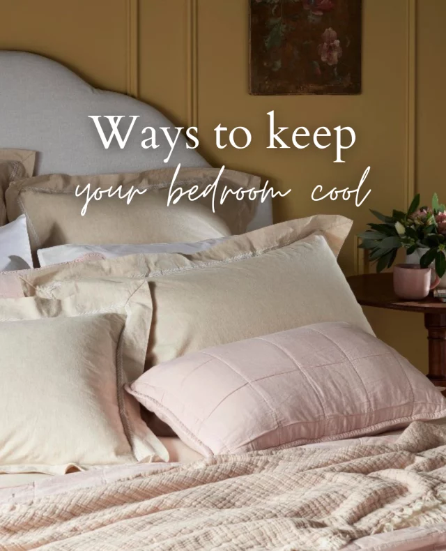 Need a bit of extra help keeping your bedroom cool this summer? Say goodbye to tossing and turning at night with these expert tips!⁠
⁠
These five elements will help you bring the temperature down, so you can enjoy a nice and cool atmosphere.⁠
⁠
Save this for your bedroom refresh! 🛏️ ⁠
⁠
📷:⁠
1. @secretlinenstore⁠
2. @247_blinds⁠
3. @harrison_spinks⁠
4. @frenchbedroom⁠
5. @scoomssleep⁠
6. @gingerlilylondon⁠
⁠
#bedroomideas #bedroomdesign #bedroomstyling #bedroomreno #bedroomrenovation #bedroomgoals #bedroominspo #bedroominspiration