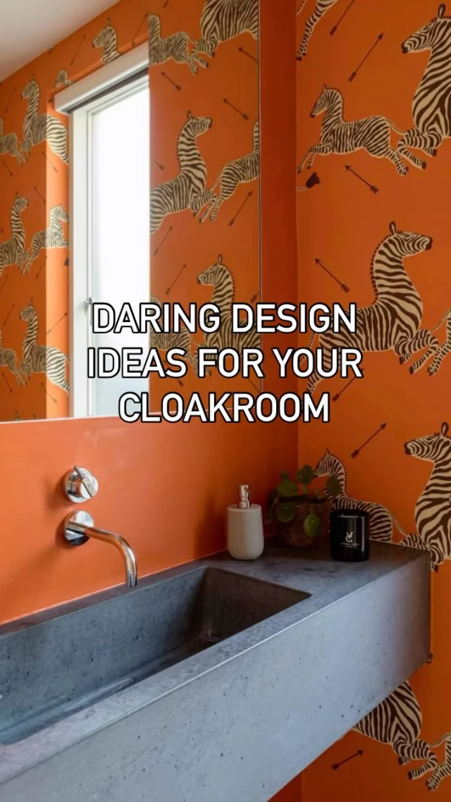 Looking to give your cloakroom a bold makeover? That tiny space is the perfect playground for fearless design! 💥

Think statement wallpaper, colourful sanitaryware, ornate brassware, and quirky touches that pack a punch. 

Save this for your reno! 🚽

📷: 
1. @kellingdesign 
2 + 3. @simplybathroomsltd 
4 + 5. @amystoddartstudio / @snookphotograph 
6 + 7. @houseofhackney 
8. @piainteriordesign
