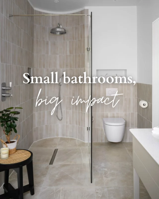 Think your small bathroom’s too tricky to transform? Think again. 🛁⁠
⁠
With clever design choices, even the tiniest layout can pack a serious style punch! So, we’ve rounded up real-life renovations that prove small bathrooms can be just as stunning (and functional) as the big ones.⁠
⁠
From boutique ensuites to calming designs, this is your inspo to dream big. Save this for your next bathroom project! 🫧⁠
⁠
📷:⁠
1. @jeffreysinteriorsed⁠
2. @simplybathroomsltd⁠
3. @thetapend.design⁠
4. @piainteriordesign / @snookphotograph⁠
5. @munrobymunro / @freddiemarriage⁠
6. @miakarlssoninteriordesign / @bensagephotography