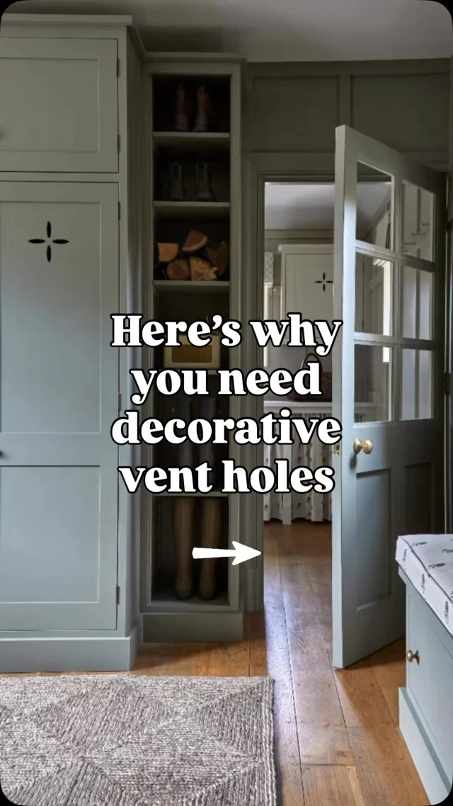 Have you thought about adding decorative vent holes to your kitchen cabinets? They may be a small detail, but they make a big impact on your design! ✨

These little cut-outs not only keep food fresh and dry but also help fight moisture, odours, and mould. From farmhouse to modern kitchens (and even boot rooms), they’re the perfect mix of function and style.

Would you add them to your space? 🏡

📷:
1. @home.at.the.rectory / @caisley_interiors / @peas.in.my.pod 
2. @the_home_reform 
3. @capietra 
4. @devolkitchens 
5. @apronkitchens / @peas.in.my.pod 
6. @ourhighviewhome / @kayleytrippickphotography