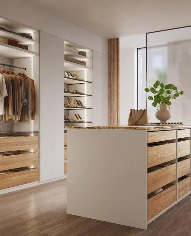 Dreaming of your own boutique-style dressing room? 👠⁠
⁠
Whether you're starting fresh or reworking a spare room, a dedicated dressing area is one of 2025’s most sought-after features, and for good reason! Put your favourite pieces on display: elegant shoes on open shelves, colourful outfits behind glass-fronted cabinets, and built-in LED lighting to add both style and function.⁠
⁠
It’s the ultimate way to elevate your everyday routine! ⁠
⁠
📷:⁠
1. @rotpunkt_uk⁠
2. @petermikic / @rundellassociates / @billambergstudio / David Cleveland⁠
3. @roundhouse_design⁠
4. @johnlewisofhungerford⁠
5. @schmidt_unitedkingdom⁠
6. @utilitydesignstore